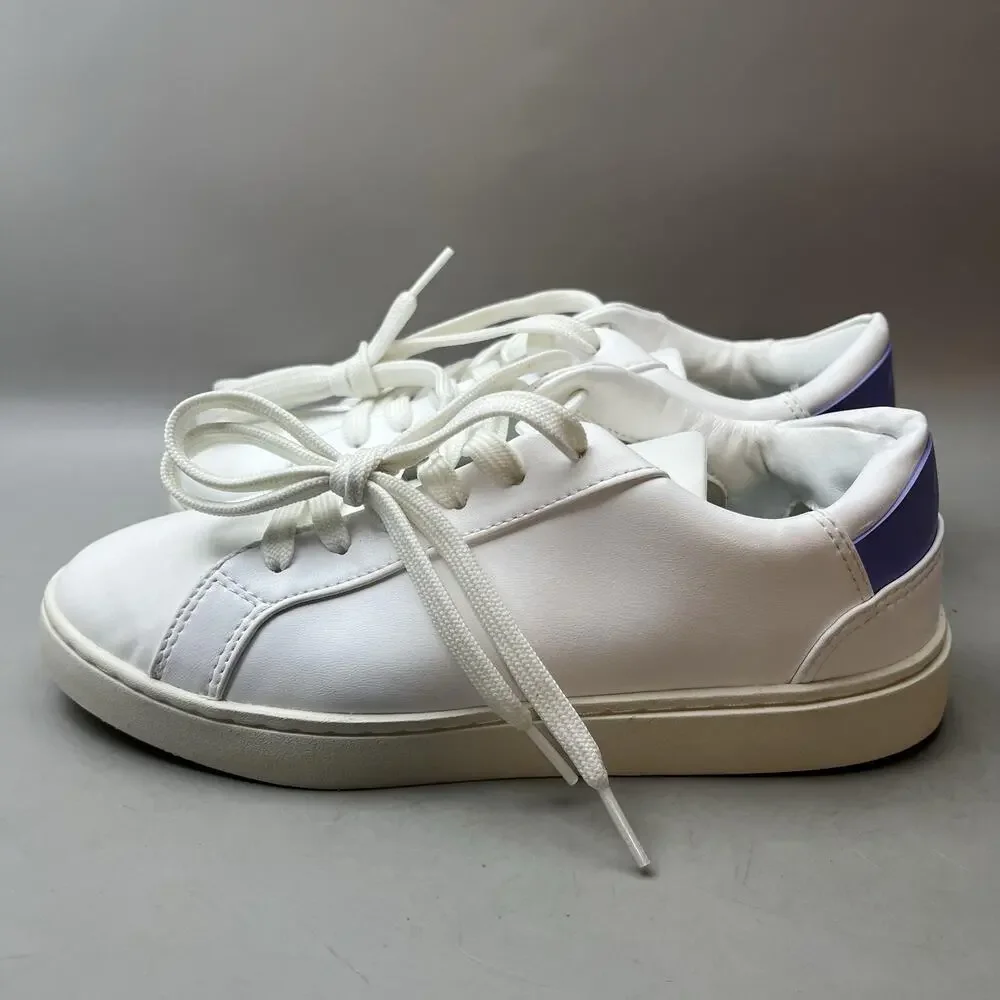 Thousand Fell Lace Up Vegan Walking Shoes Women Size 8 White Comfort Low Sneaker